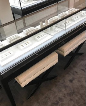 Vitrines de joias exclusivas para loja de varejo de luxo portátil feitas sob medida